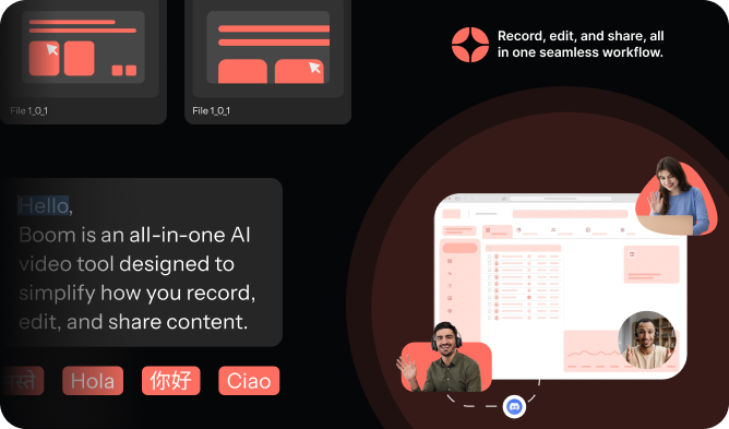 How we built Boom mockup